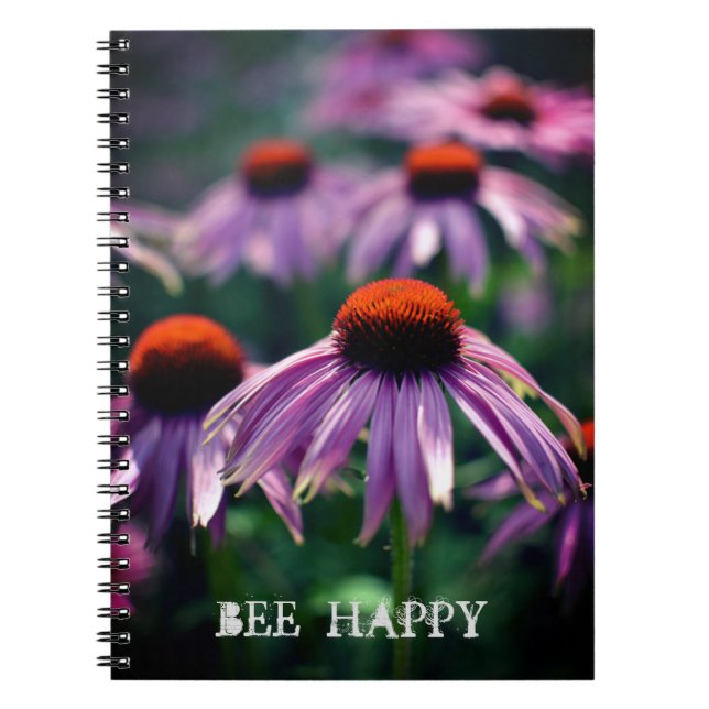 Purple Flowers bei RHS Wisley Bee Happy Notizblock (Vorderseite)