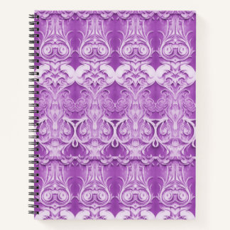 Purple Flowers Blüh Notebook Notizbuch