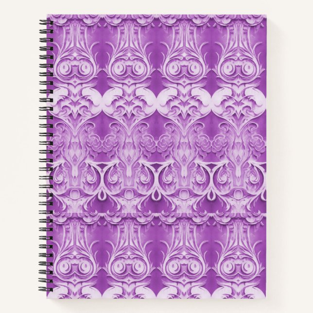 Purple Flowers Blüh Notebook Notizbuch (Vorderseite)