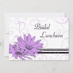 Purple Flowers Bridal Luncheon Einladung Cards