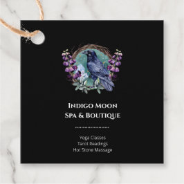 Purple Flowers Celestial Raven Crystals Wreath Geschenkanhänger