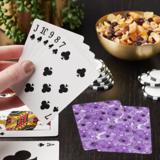 Purple Flowers Classic Playing Cards Spielkarten