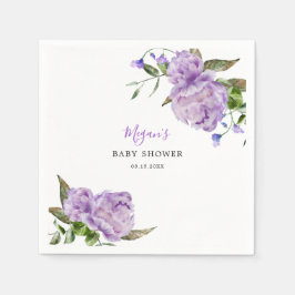 Purple Flowers Garden Baby Dusche Serviette
