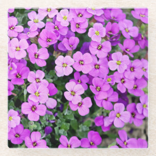 Purple Flowers Garden Glasuntersetzer