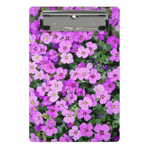 Purple Flowers Garden Mini Klemmbrett