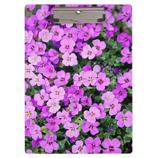 Purple Flowers Klemmbrett (Vorderseite)