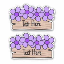 Purple Flowers Label