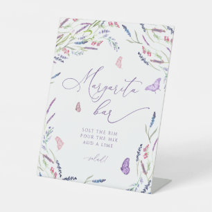 Purple Flowers Lavender Margarita Bar Sockelschild