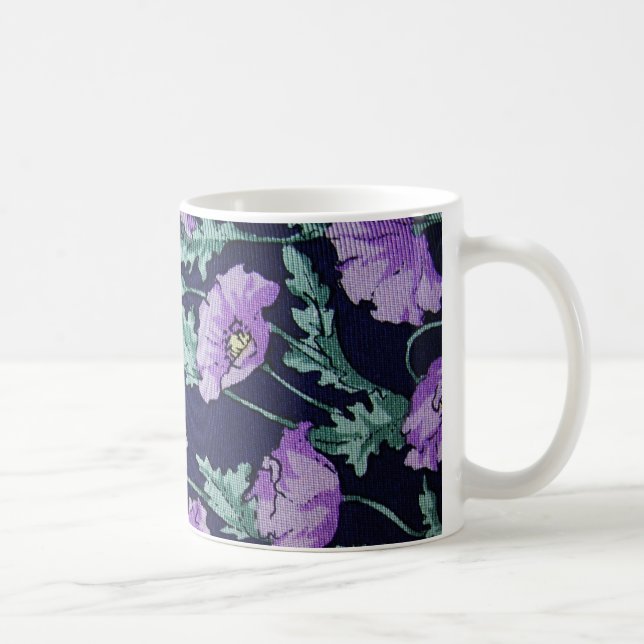 Purple Flowers Muster Kaffeetasse (Rechts)
