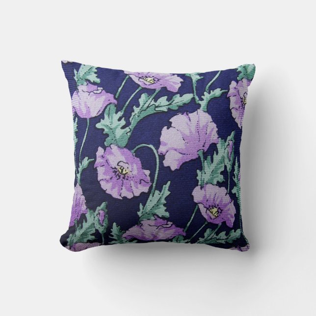 Purple Flowers Muster Kissen (Vorderseite)