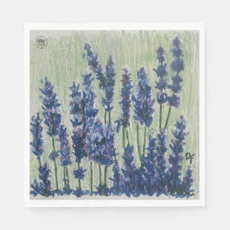 Purple Flowers Paper Napkin Serviette