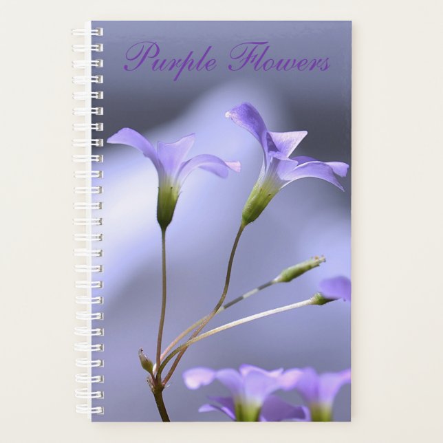 Purple Flowers Planner Planer (Vorderseite)