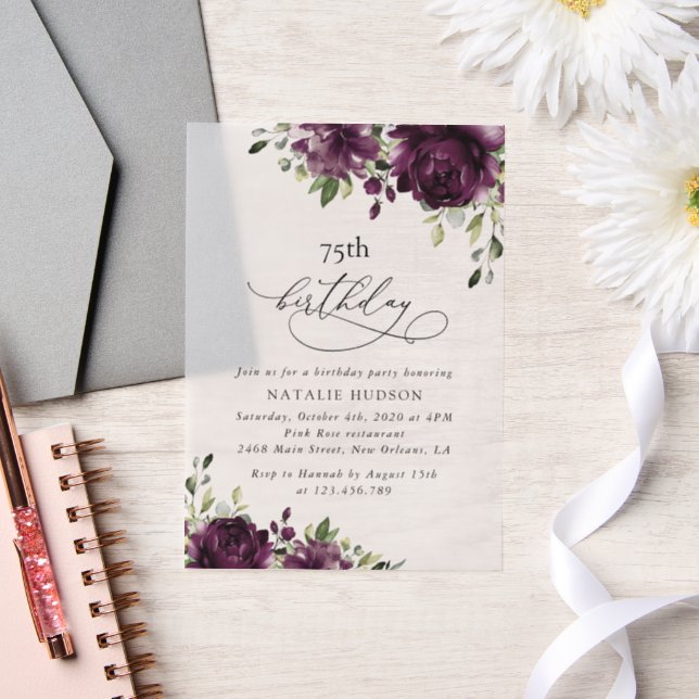 Purple Flowers, Plum Flowers, Boho, Birthday (Hochzeit)
