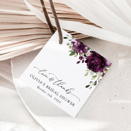 Purple Flowers, Plum Flowers, Boho, Bridal Shower Geschenkanhänger