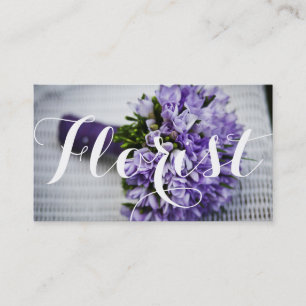 Purple Flowers Shop Florist Visitenkarte