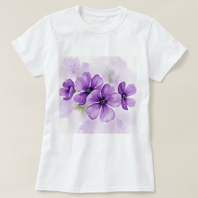 Purple flowers T-Shirt (Design vorne)
