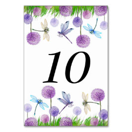Purple Flowers Tischnummer