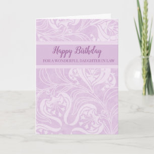 Purple Flowers Tochter Jura Geburtstag Karte