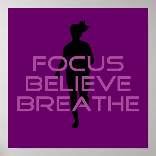 Purple Focus Believe Breathe Poster (Vorne)