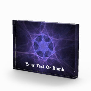 Purple Fractal Star of David Fotoblock