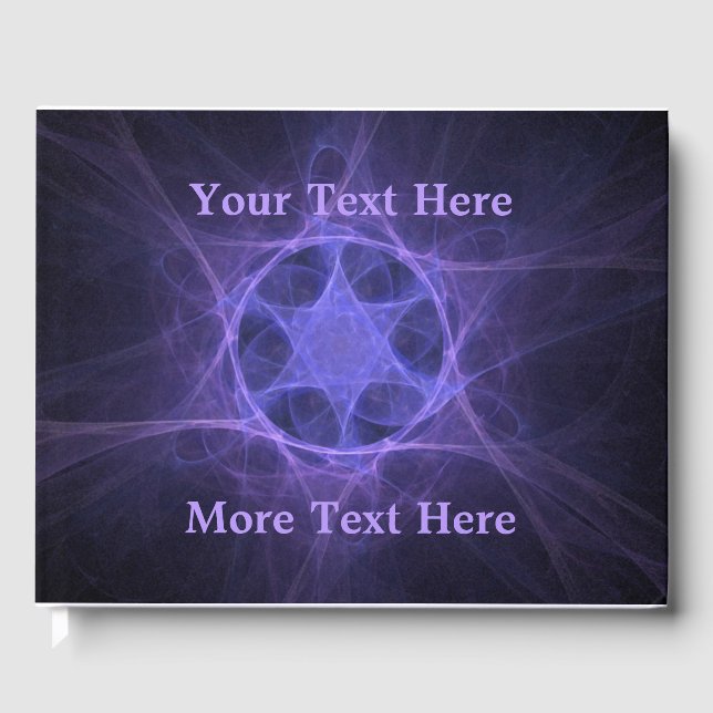 Purple Fractal Star of David Gästebuch (Vorderseite)