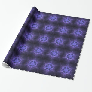 Purple Fractal Star of David Geschenkpapier