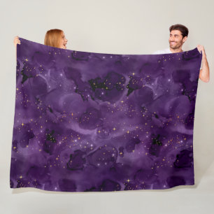 Purple Galaxy Series Design 8 Fleecedecke