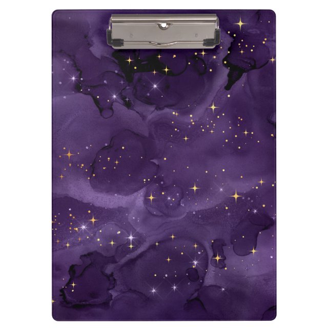 Purple Galaxy Series Design 8 Klemmbrett (Vorderseite)
