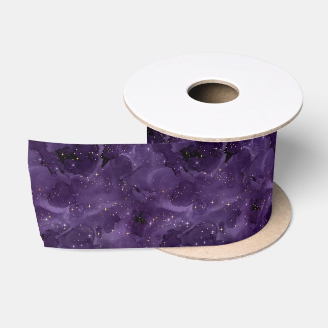 Purple Galaxy Series Design 8 Satinband (Spule)