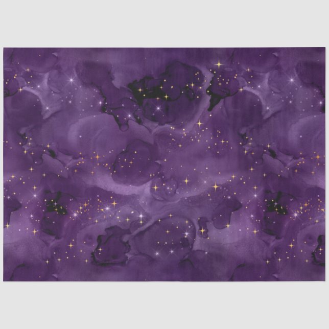 Purple Galaxy Series Design 8 Seidenpapier (Vorderseite)