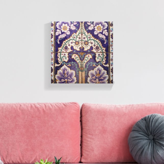 Purple Garden Tile Leinwanddruck (Insitu (Wohnzimmer))