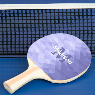 Purple geometry square Monogram Tischtennis Schläger