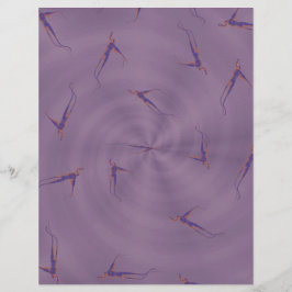 Purple Ginseng Man Bulk Scrapbook Paper Pages Flyer