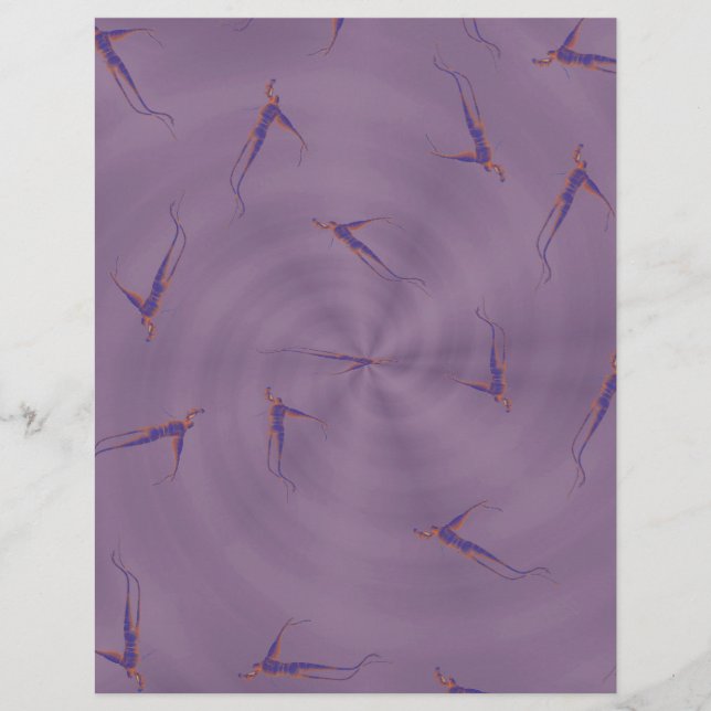 Purple Ginseng Man Bulk Scrapbook Paper Pages Flyer (Vorne)