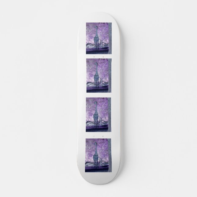 Purple Giraffes Skateboard (Vorne)