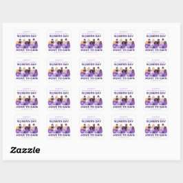 Purple Give To Gain International Women's Day 2026 Quadratischer Aufkleber