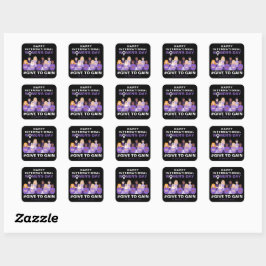 Purple Give To Gain International Women's Day 2026 Quadratischer Aufkleber