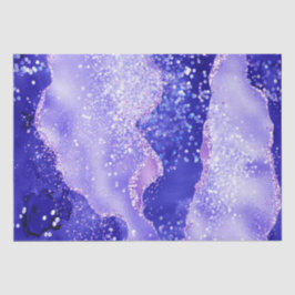 Purple Glam Agate Glitter Sparkle Design Seidenpapier