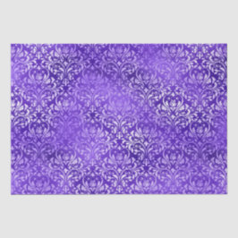 Purple Glam Damask Elegant Floral Design Seidenpapier
