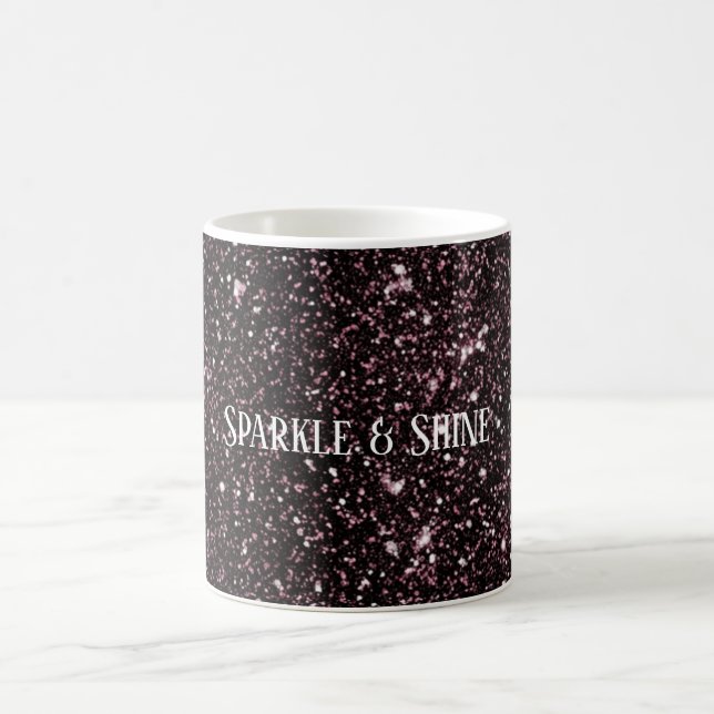 Purple Glitter Kaffeetasse (Mittel)