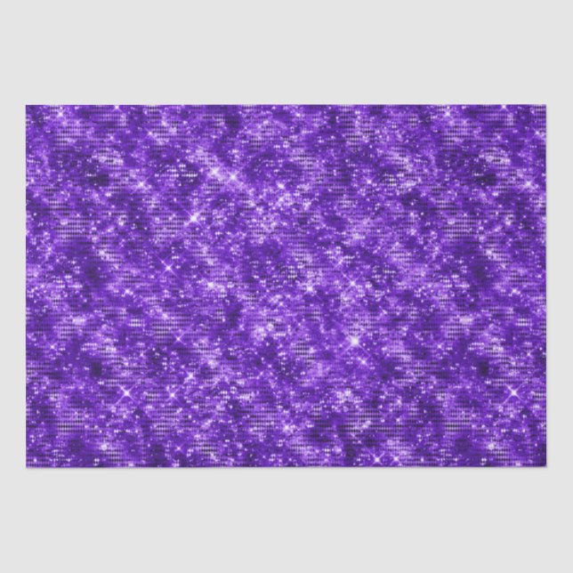 Purple Glitter Sparkle Glam Elegant Design Seidenpapier (Vorderseite)