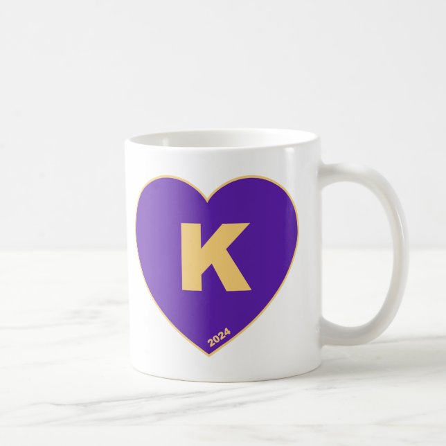 Purple & Gold K-Heart Mug (Droite)