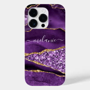 Purple Gold Parties scintillant coque iphone cadea