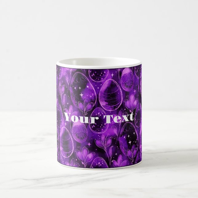 Purple Gothic Easter Pattern Kaffeetasse (Mittel)