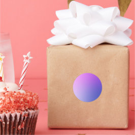 Purple Gradient Circle Vignette Abstract Design Runder Aufkleber