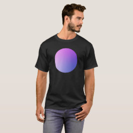 Purple Gradient Circle Vignette Abstract Design T-Shirt