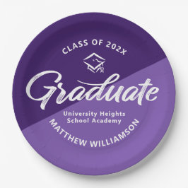 Purple Graduation Bold Retro Script Cap Icon Pappteller