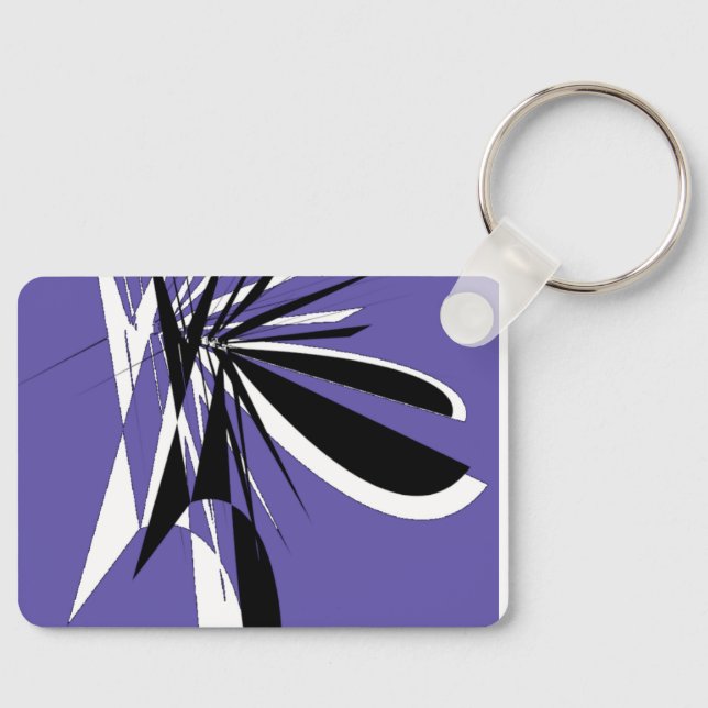 purple graphic keychain / Porte-clés graphique (Recto)