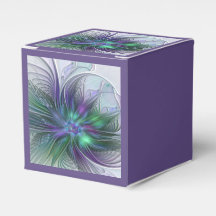 Purple Green Flower Modern Abstract Art Fractal