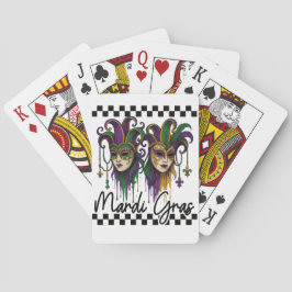 PURPLE & GREEN MARDI GRAS MASKS SPIELKARTEN